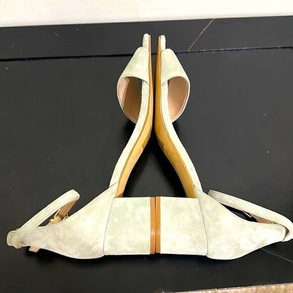 Free People Light Blue Suede Heeled Sandals Sz 41 - Picture 5 of 8